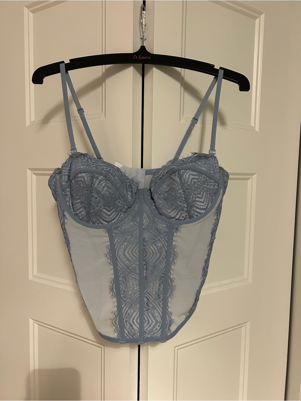 Light Blue Lace Bustier